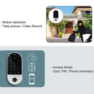 Caméra de sécurité domestique intelligente Wi-Fi 1080P avec vision nocturne, sonnette, <span class=keywords><strong>interphone</strong></span>, déverrouillage à distance, <span class=keywords><strong>interphone</strong></span> vidéo Wi-Fi Tuya, contrôle d'accès - Product Image 4