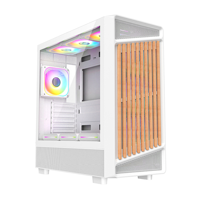 Stylish RGB Gaming Chassis - Tempered Glass Panel, Efficient Airflow, Fits ATX/ITX Builds Computer case Gaming Pc for Gamer