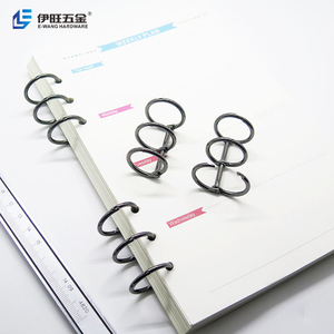YIWANG Stationery Mini 3 Holes Black Nickel Binding <strong>Ring</strong> Calendar <strong>Clip</strong> - Product Image 5