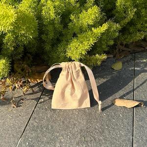 High Quality 100% Cotton Canvas <b>Drawstring</b> <b>Pouch</b> Bag Durable Cotton Dust <b>Pouch</b> With Double Ribbon - Product Image 6