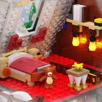 2159 pièces Fantastique maison de Noël à construire et modèle de jeu éducatif en blocs de construction en ABS pour enfants