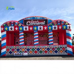 Stand de jeux gonflable d'aventure en PVC pour extérieur, 4-en-1, personnalisable, pour enfants/adultes et usage en maternelle - Product Image 1