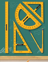 Outil de géométrie 5 jeux d'outils de dessin clairs Rapporteur de mathématiques Échelle triangulaire Règle Math Classe Enseignement Ensemble de mesure