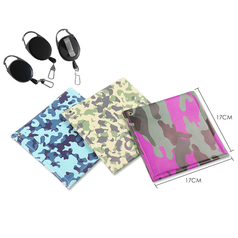 New arrival 2021 sports golf ball double-sided cleaning towel in oxford cloth material with cotton fabric lining