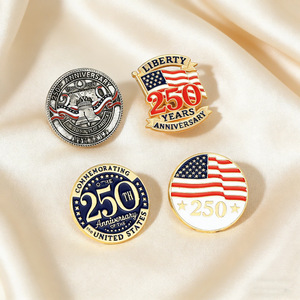 Épinglette commémorative du 250e anniversaire des États-Unis 2026 |   Badge en alliage écologique avec émail goutte d'huile |   Cadeau de fête du 4 juillet - Product Image 3