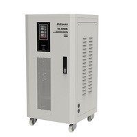Stabilisateur de tension triphasé 380V en cuivre 30KVA 100KVA pour l'industrie, régulateur de tension haute précision AC, contrôle numérique par servomoteur LED