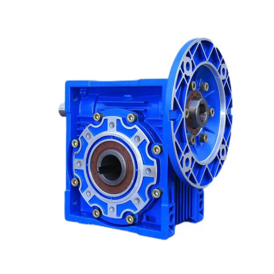 NMRV RV series worm gear box 5-100 ratio 0.25-1.5kw single step reduction electric motor speed reducer with 1 year guarantee