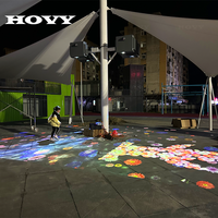 Jeux de projecteurs interactifs holographiques immersifs intérieurs/extérieurs, cartographie murale 3D, équipement publicitaire interactif au sol par laser
