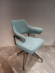 Comfortable Fabric Modern Hotel Conference Meeting Visitor <strong>Chairs</strong> Without Wheels Low Back Swivel Lift <strong>Green</strong> <strong>Office</strong> <strong>Chair</strong> - Product Image 4