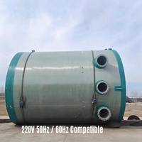Station de relevage des eaux usées préfabriquée en PRV pour zones rurales, double pompe 10-50m³/h, PLC automatique, 220V 380V, moteur de collecte des eaux usées souterraines IP68