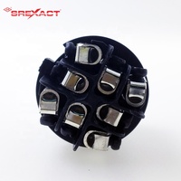 Connecteur audio étanche 8 broches de type femelle en laiton plaqué argent avec boîtier en nylon, pratique et à visser