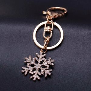 Llavero de Copo de Nieve de Moda, Estilo Nuevo I-0124, para Mujer, Joyería, Regalo, Llavero Dorado de Navidad - Product Image 6