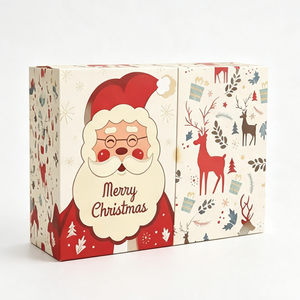 Wholesale Christmas Advent Calendar <b>Box</b> Book Shape Rigid Cardboard <b>Empty</b> Mystery Blind <b>Box</b> with Reindeer <b>for</b> Surprise <b>Gift</b> - Product Image 1