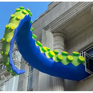 Inflatable Nghệ Thuật Sản Phẩm Xây Dựng Bên Ngoài Tường Ý Tưởng Trang Trí Mực Xúc Tu Inflatable Art Điêu Khắc Xúc Tu Ống