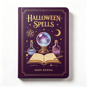 Carnet de notes personnalisé en PU sur le thème des sorts d'Halloween, format A5, avec logo personnalisé, cadeau gothique, journal intime - Product Image 3