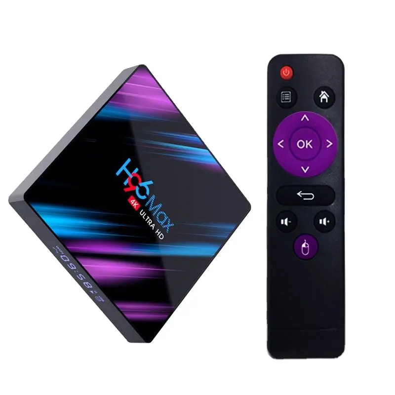 Cheapest 4k Play Android 9.0 2.4G 5G WIFI tv box 4GB 32GB RK3318 Quad Core 4K H96 Max Android Tv Box 4gb ram