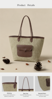 Sac fourre-tout pour femme en cuir PU à motif tropical, directement de l'usine, avec pochette assortie, grande capacité, sac à main à bandoulière