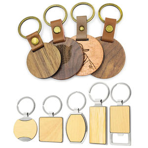 Porte-clés en bois personnalisés avec logo, impression UV, couleur personnalisée, anneaux en alliage de zinc, utilisation promotionnelle, motifs animaux/sportifs/cross - Product Image 2