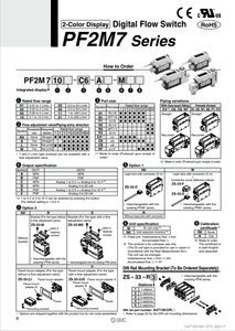 สวิตช์ควบคุมการไหลแบบดิจิตอล <span class=keywords><strong>SMC</strong></span> รุ่น PF2M701-F1-C ของแท้ ใหม่ ซีรีส์ <span class=keywords><strong>PF2M7</strong></span> จอแสดงผล 2 สี พร้อมตัวกระตุ้นลม - Product Image 6