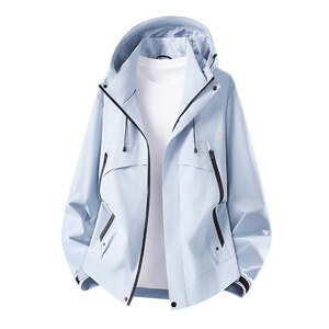 Jaket Hoodie Olahraga Luar Ruangan Pria Wanita Musim Semi 2026, Mantel Hiking Anti Angin Unisex - Product Image 3
