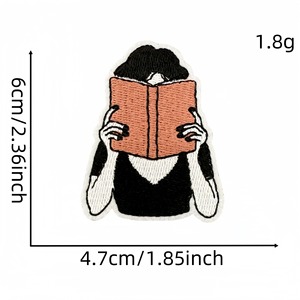 Phim hoạt hình tự làm màu hồng vài vá mô hình hợp thời trang Slogan vải sắt trên các bản vá lỗi - Product Image 2