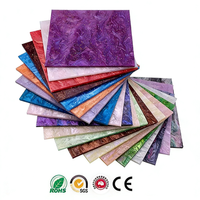 Plaque Acrylique Nacrée Coulée avec Paillettes Minérales en Gros, Plusieurs Couleurs Disponibles, pour Décorations, Artisanat et Bijoux