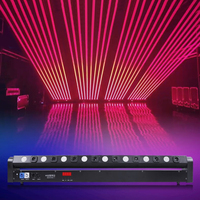 Lumière laser pleine couleur à tête mobile, faisceau de lumière à 8 yeux, LED pour mariage, fête et ambiance de scène, projecteur