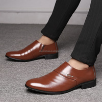 Nouvelle robe marron Carucci de haute qualité en cuir de vache de qualité supérieure chaussures Oxford décontractées pour hommes chaussures en cuir pour hommes