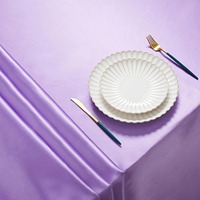 Nappe de table de mariage en satin, nappe en polyester de couleur unie, point de couture, pour banquet, fête, hôtel, dîner de Noël, décoration rectangulaire