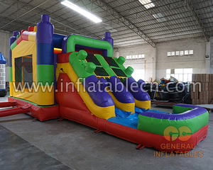 Khối xây dựng 5 trong 1 <span class=keywords><strong>combo</strong></span> trẻ em giá rẻ đầy màu sắc dành cho người lớn trẻ em thương mại <span class=keywords><strong>Inflatable</strong></span> trượt nước để bán - Product Image 5