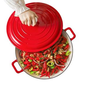 Cazuela de esmalte de <span class=keywords><strong>hierro</strong></span> <span class=keywords><strong>fundido</strong></span>, juegos de utensilios de cocina antiadherentes, olla para mariscos, ollas multifuncionales, <span class=keywords><strong>Salud</strong></span> y Medio Ambiente, venta al por mayor - Product Image 1