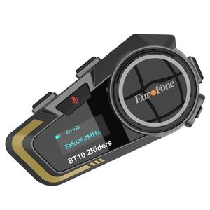BT10 motosiklet Bluetooth interkom 2 binici grubu sohbet için, HD ses, IP67 su geçirmez, evrensel kask kulaklık - Product Image 1