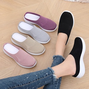 Mules fermées pour femmes grandes tailles, semelle souple antidérapante, chaussures décontractées en tissu pour personnes <span class=keywords><strong>âgée</strong></span>s, printemps, automne, été, 36-44 - Product Image 2