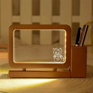 Cadeaux créatifs Lampe de couchage <span class=keywords><strong>pour</strong></span> chambre de fille Lampe de bureau à lumière <span class=keywords><strong>douce</strong></span> mignonne Lampe de nuit à message 3D avec stylo - Product Image 4