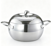 Ensemble de casseroles en acier inoxydable en forme de pomme |   Casserole et faitout en acier inoxydable 304 de qualité alimentaire avec couvercle