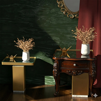 Table console en bois massif sculpté, de style moderne classique et luxueux, durable, avec plateau semi-circulaire, pour salon, chambre et salle à manger