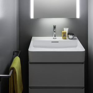 כיור אמבטיה לבן, כיור מודרני מקרמיקה, כיור עילי, כיור רחצה, כיור מלבני - Product Image 4