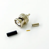 Connecteur coaxial mâle étanche 50 ohms DC-4 GHz RF à sertir BNC pour câble RG316