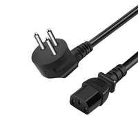 Câble d'alimentation CA de haute qualité en cuivre pur 16A 2 mètres C13 IEC 60320 Prise israélienne