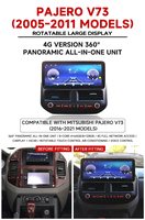 Mobil untuk Player TS18 Mitsubishi Pajero V73 2005-2011 Android 15 GPS Navigasi DSP RGB Layar 12.3" CarPlay