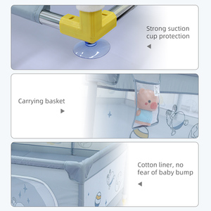 Corralito de Malla Grande para Bebés y Niños, Plegable, Barreras de Seguridad para Niños, Barandillas de <span class=keywords><strong>Cama</strong></span>, Materiales de Acero Inoxidable y TPR, Longitud Personalizada - Product Image 2