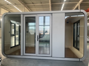 Casa Prefabricada Minimalista con Estructura de Acero, Tipo Apple Pod, Oficina Móvil Portátil para Glamping y Uso en Parques - Product Image 5