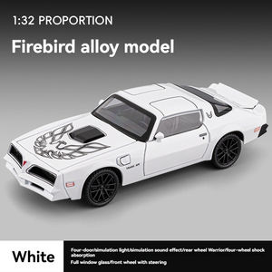 <span class=keywords><strong>Voiture</strong></span> en métal 1:32 moulé sous pression classique Pontiac <span class=keywords><strong>Fire</strong></span> <span class=keywords><strong>bird</strong></span> avec son et lumière Pullback Door Open Alloy Car Model display gift toy car - Product Image 6