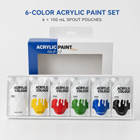 Peinture acrylique ZANERAY 100 ml, 5 couleurs, vente en gros, pratique à utiliser en petits paquets, kit de peinture pour artistes et enfants