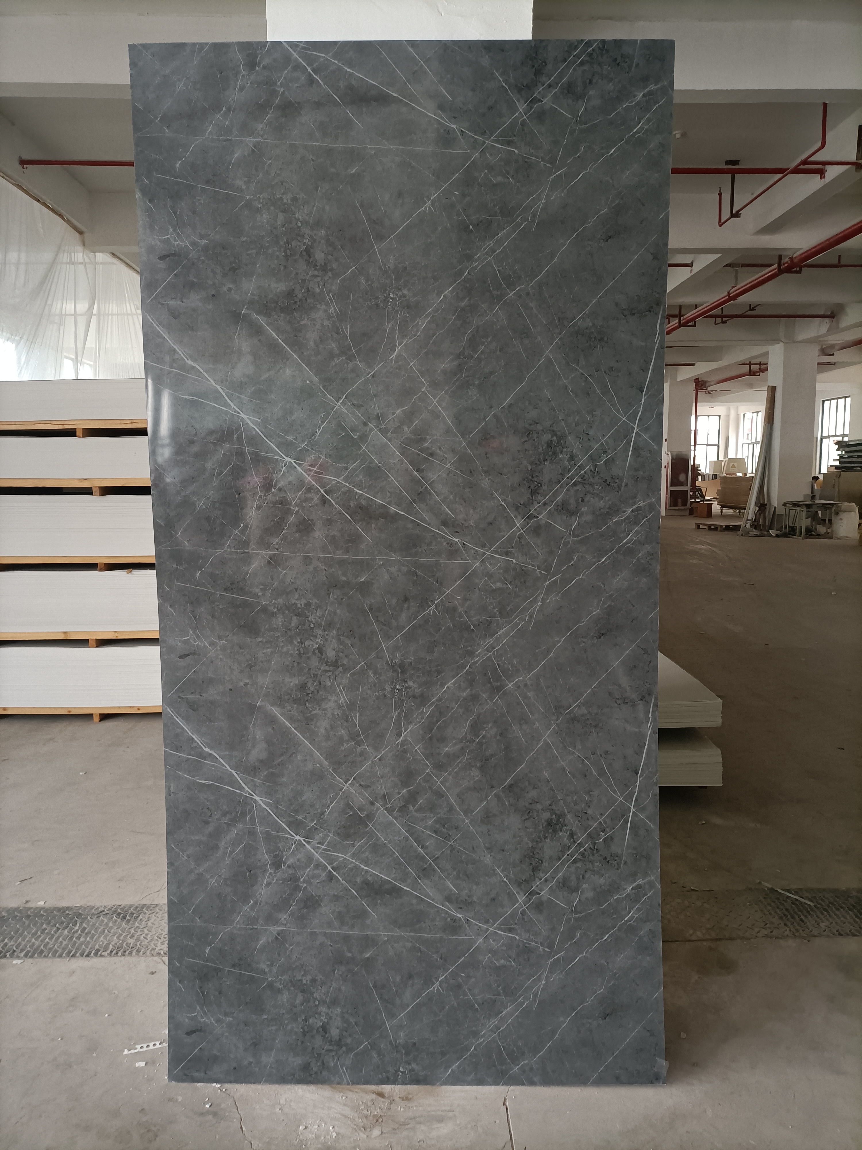 1220x2800mm PVC Marble Sheet Interior Decorative High Glossy For Bathroom