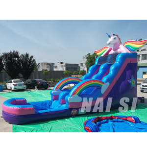 Toboggan aquatique gonflable Princesse violet <span class=keywords><strong>pour</strong></span> filles, <span class=keywords><strong>avec</strong></span> <span class=keywords><strong>piscine</strong></span> à éclaboussures intégrée, hybride, <span class=keywords><strong>pour</strong></span> usage commercial - Product Image 4