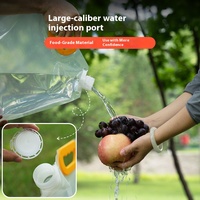 1.5L 2.5L 5L Grand Gallon Boisson Sac à Eau avec Poignée en Plastique Bouchon à Vis Stand up Nozzle Doypack Leg Pouch