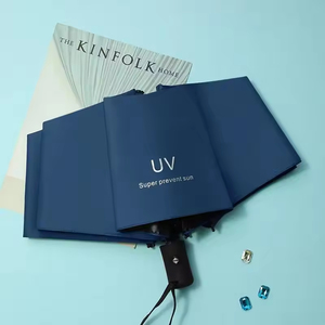 Parapluie de luxe pliable en 3 sections, imperméable UPF50+, avec logo personnalisé, idéal pour les cadeaux d'affaires - Product Image 3