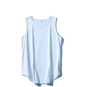 Gilet estivo personalizzato da <span class=keywords><strong>uomo</strong></span> con logo <span class=keywords><strong>bianco</strong></span> tinta unita traspirante senza maniche e senza collo camicia sportiva canotta da <span class=keywords><strong>uomo</strong></span> - Product Image 3