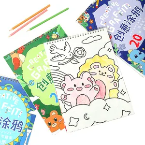 Wholesale Diy Design Eco Drawing Education Learning School A4 Boys Girls Toy Scratch Painting Book